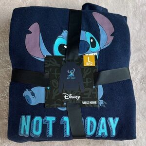 Disney Fleece Hoodie - Navy and Light Purple Stitch Design